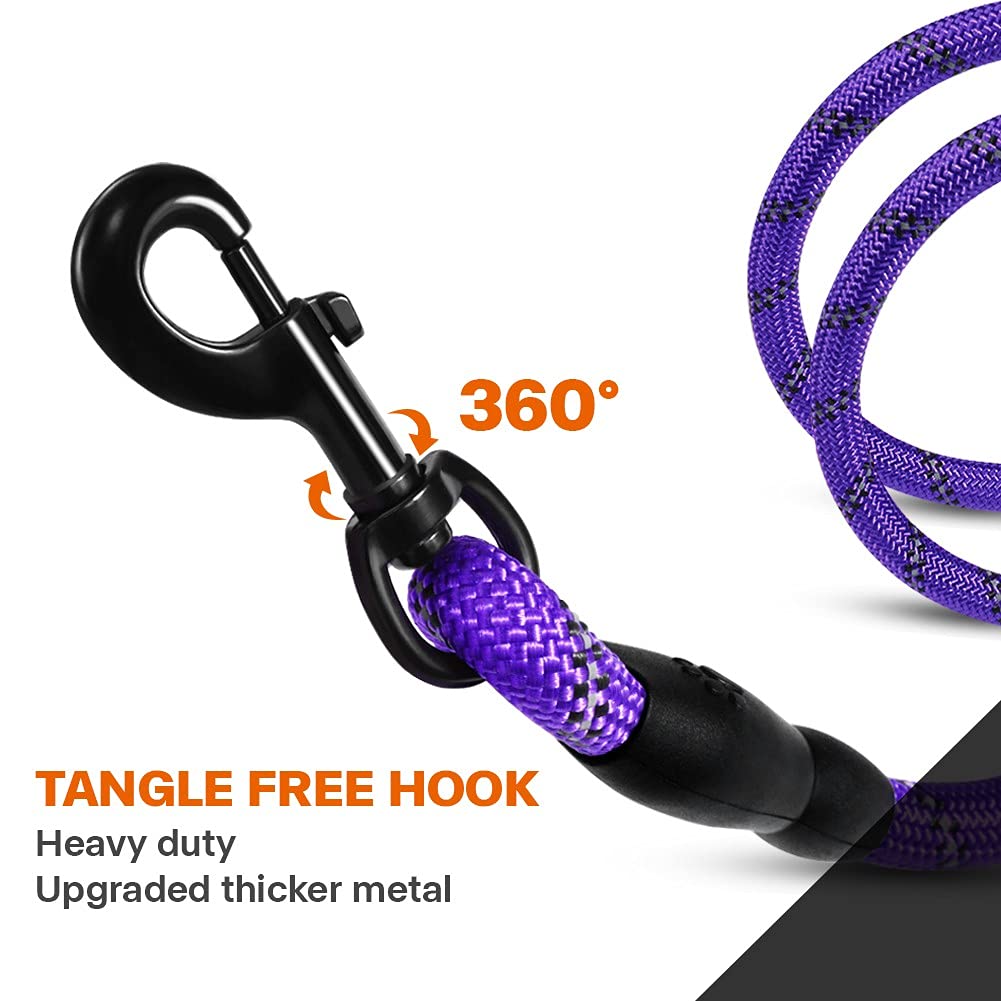 Taglory Rope Dog Leash O-ring attachment on handle supports quick access for bags or keys.