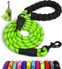 Taglory rope dog leash padded-handle for comfortable grip on walks.