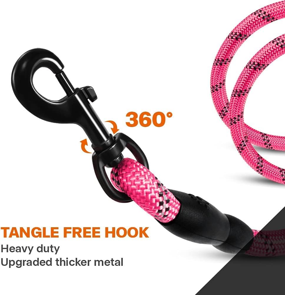 Taglory rope dog leash available in two diameters for different dog sizes