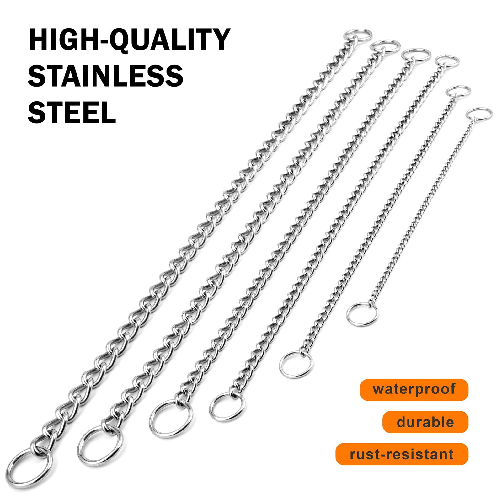 TagME chain choke collar care guide highlights rust resistance in daily wear.