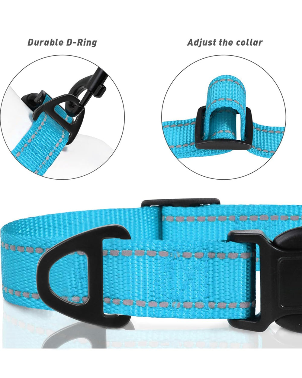 TagME quick-release buckle collar image showcases lightweight, easy one-hand release
