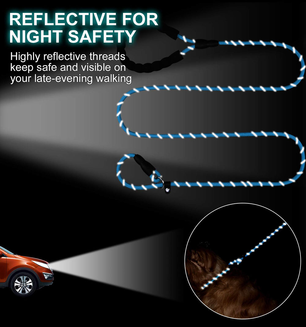 TagME heavy-duty rope leash features 6ft length for versatile medium-dog use