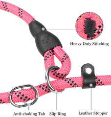 TagME Slip Lead demonstrates reflective thread for night visibility