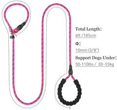 TagME padded-handle slip lead keeps hands comfortable during training.