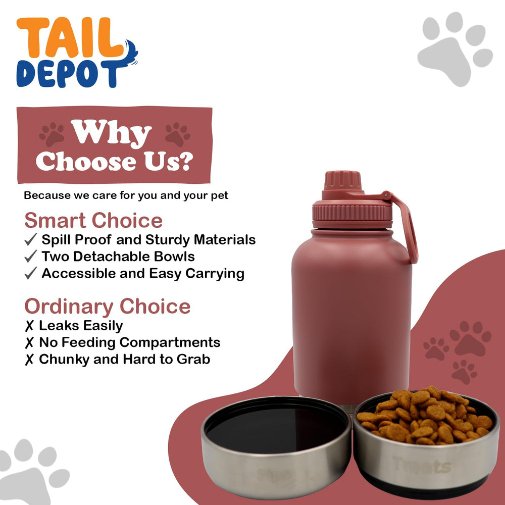 Tail Depot Snack Tank treat storage emphasizing crunchy snacks during adventures.