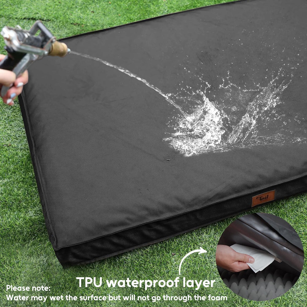 Tail Stories removable oxford cover close up conveys easy cleaning and waterproof protection