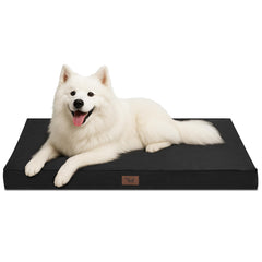 Tail Stories outdoor large washable dog bed front view shows spacious comfort for big dogs