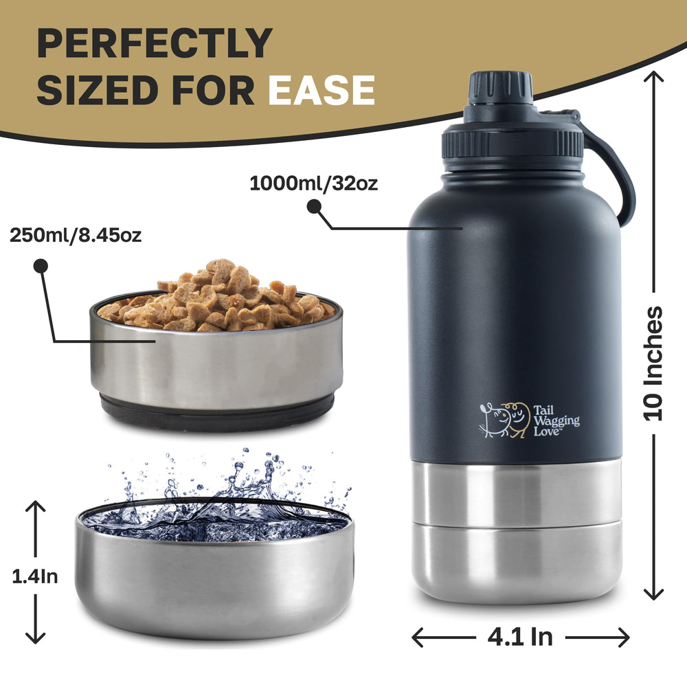 Tail Wagging Love in hand with dog captures shared outdoor hydration moments.