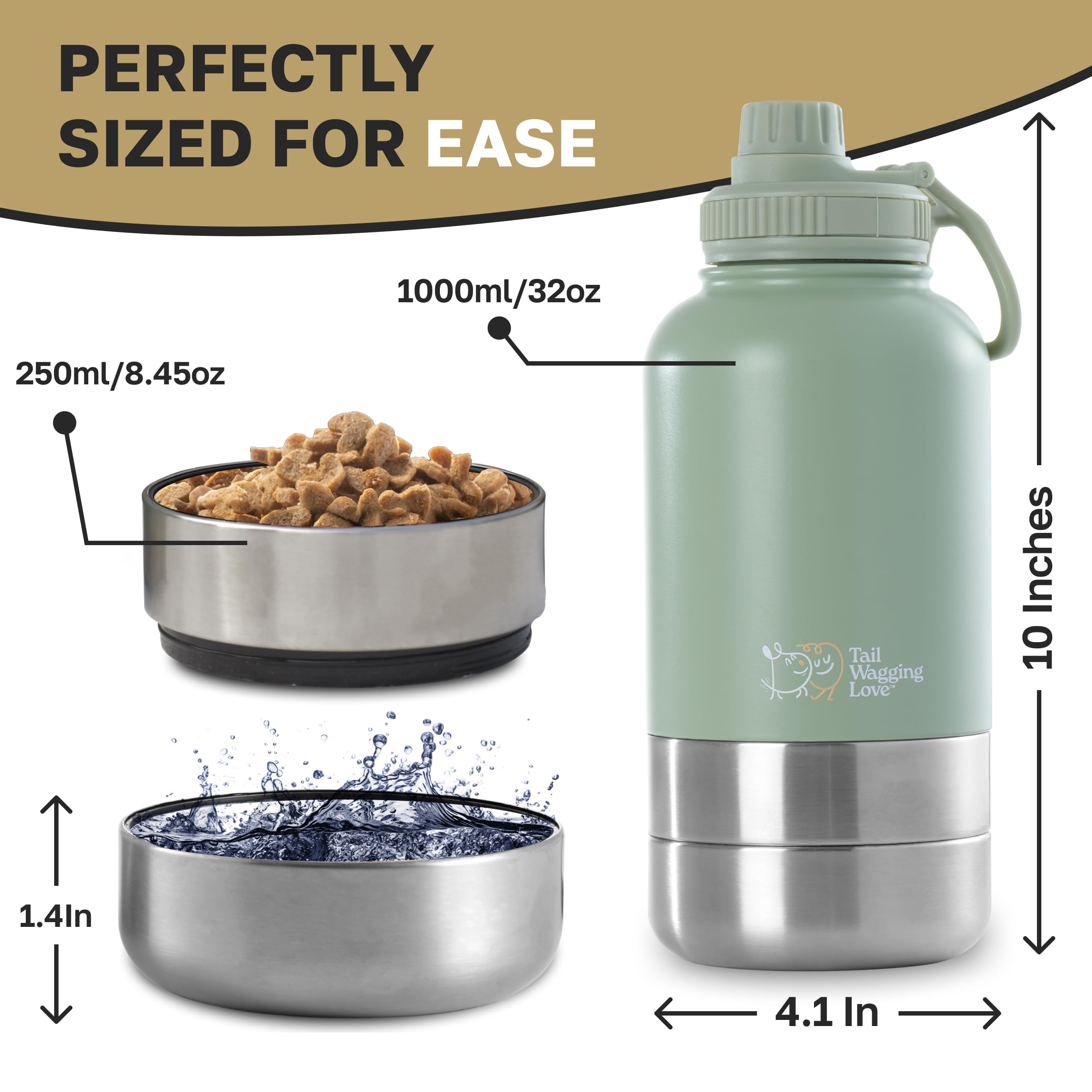 Tail Wagging Love easy-clean design supports quick cleanup after adventures.