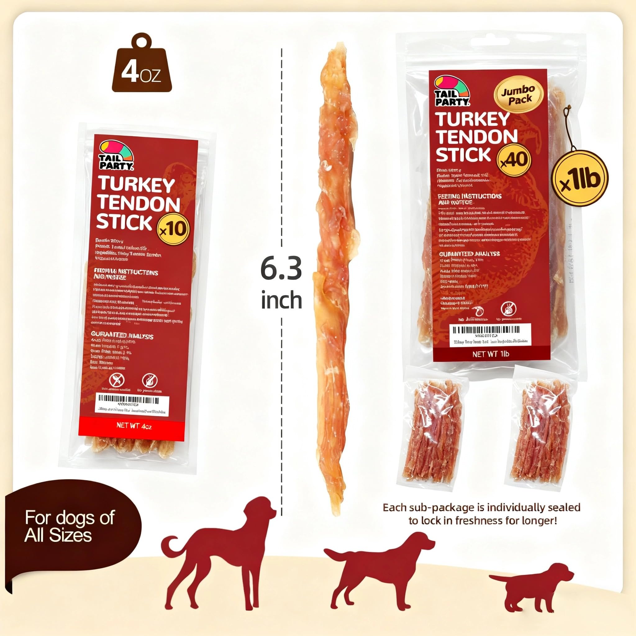 TailParty dog chewing treats close-up captures natural, rawhide-free dental aid