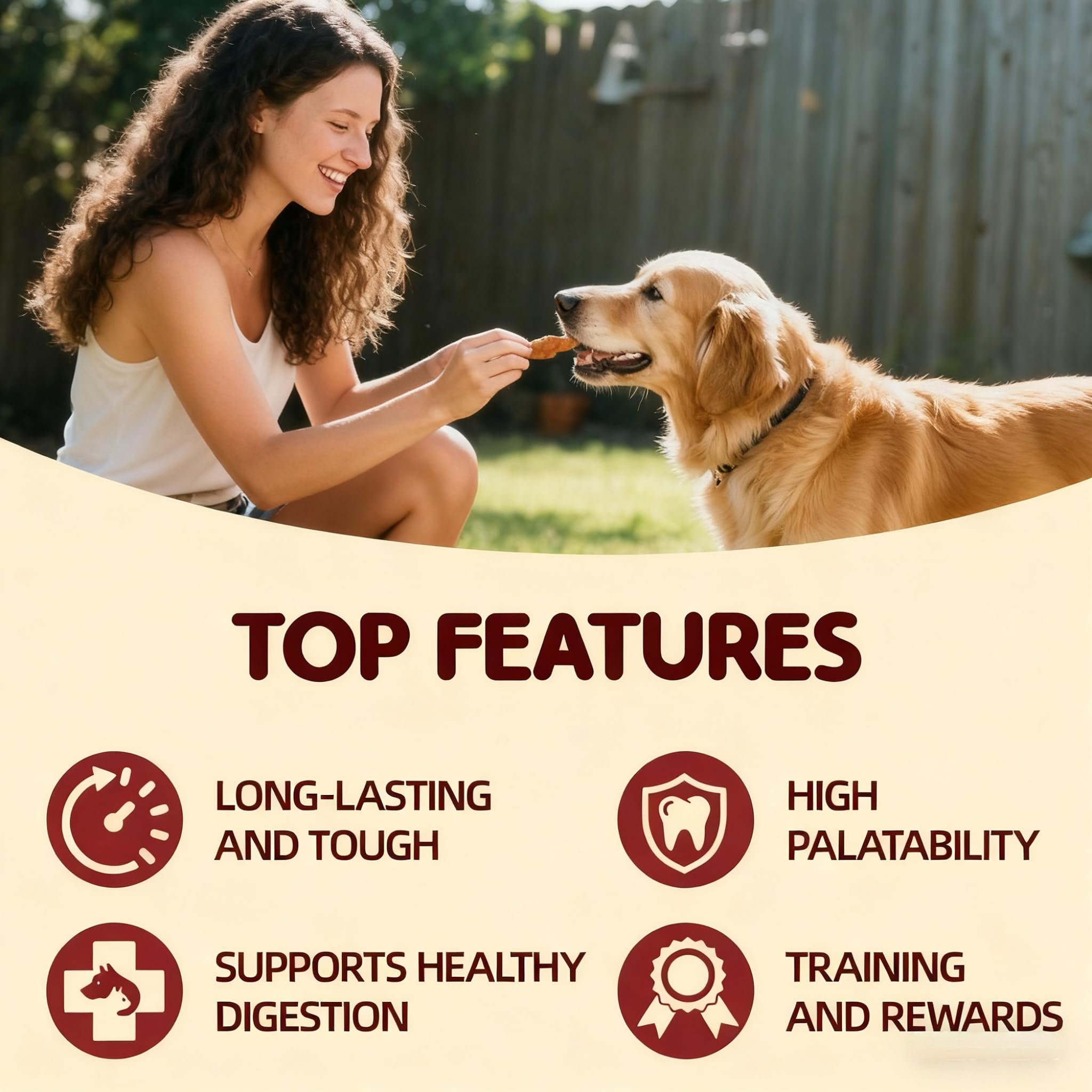 TailParty Turkey Tendons durable chew, designed for aggressive chewers during extended play