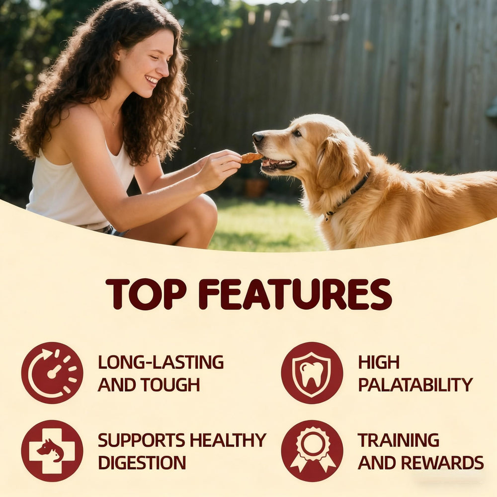 TailParty Turkey Tendons durable chew, designed for aggressive chewers during extended play