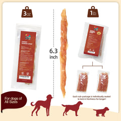 TailParty Turkey Tendons rawhide-free snack, gentle on stomachs with single-protein ingredients