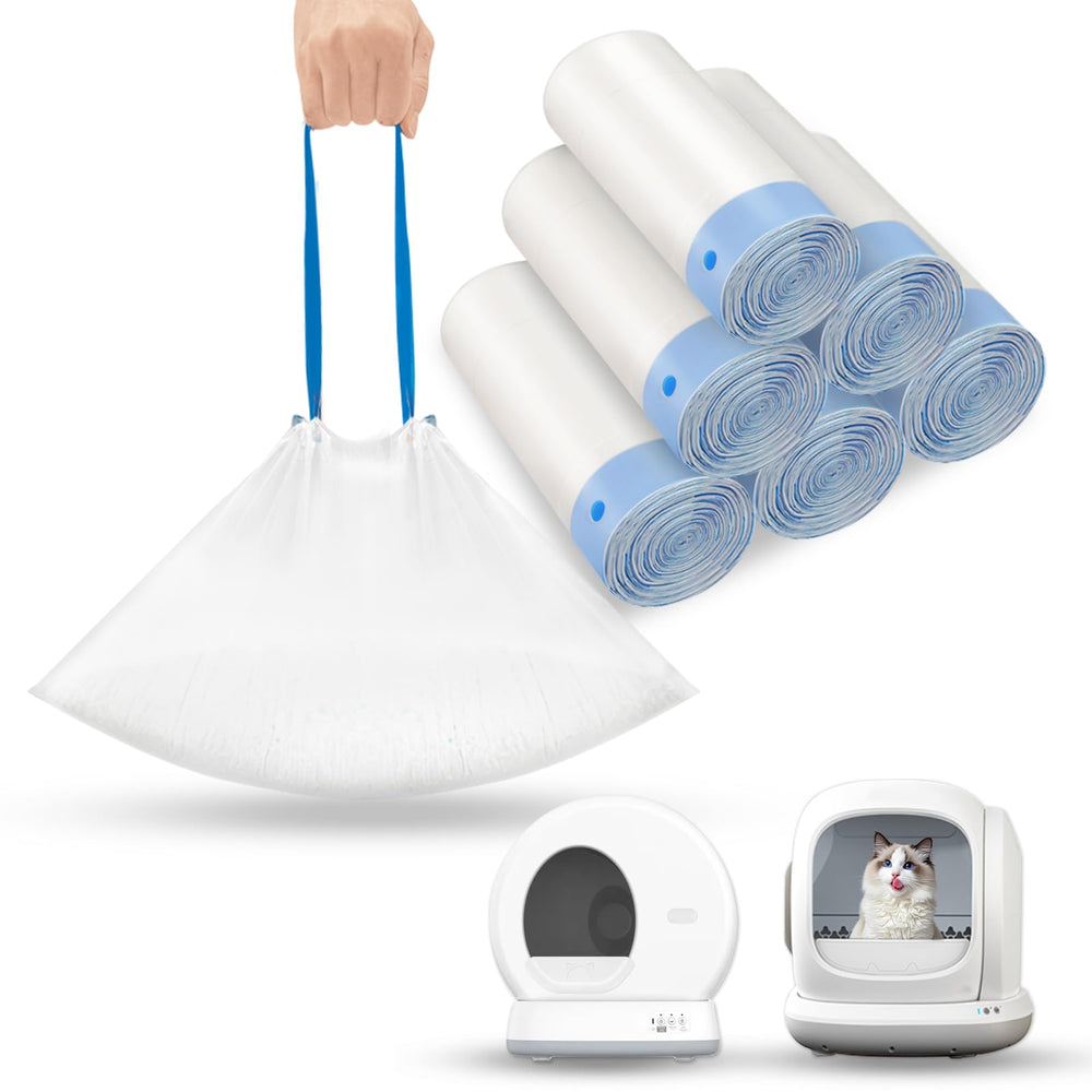 TAILRYTH 120-count drawstring bags compatible with MeoWant boxes for easy disposal and odor control.