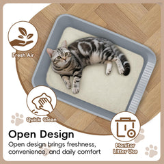 TAILRYTH large-capacity litter box fits big cats with ample interior space
