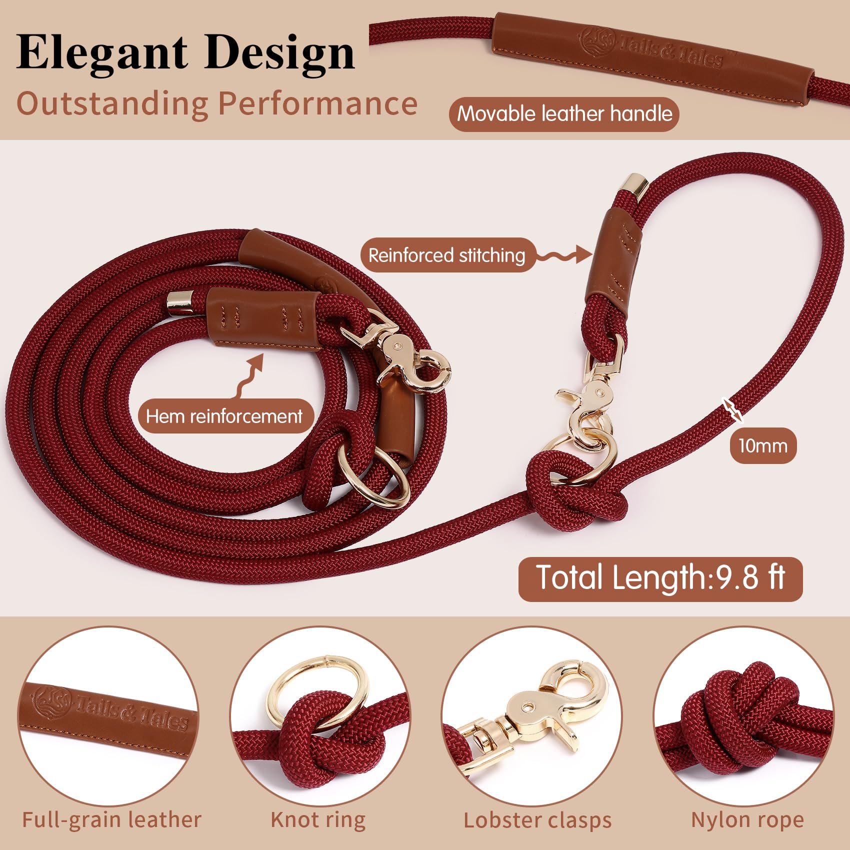 Tails & Tales two-dog setup shows dual attachment for coordinated walks.