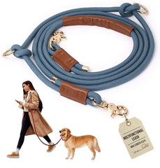 Tails & Tales hands-free leash tapestry blue for hands-free control during runs