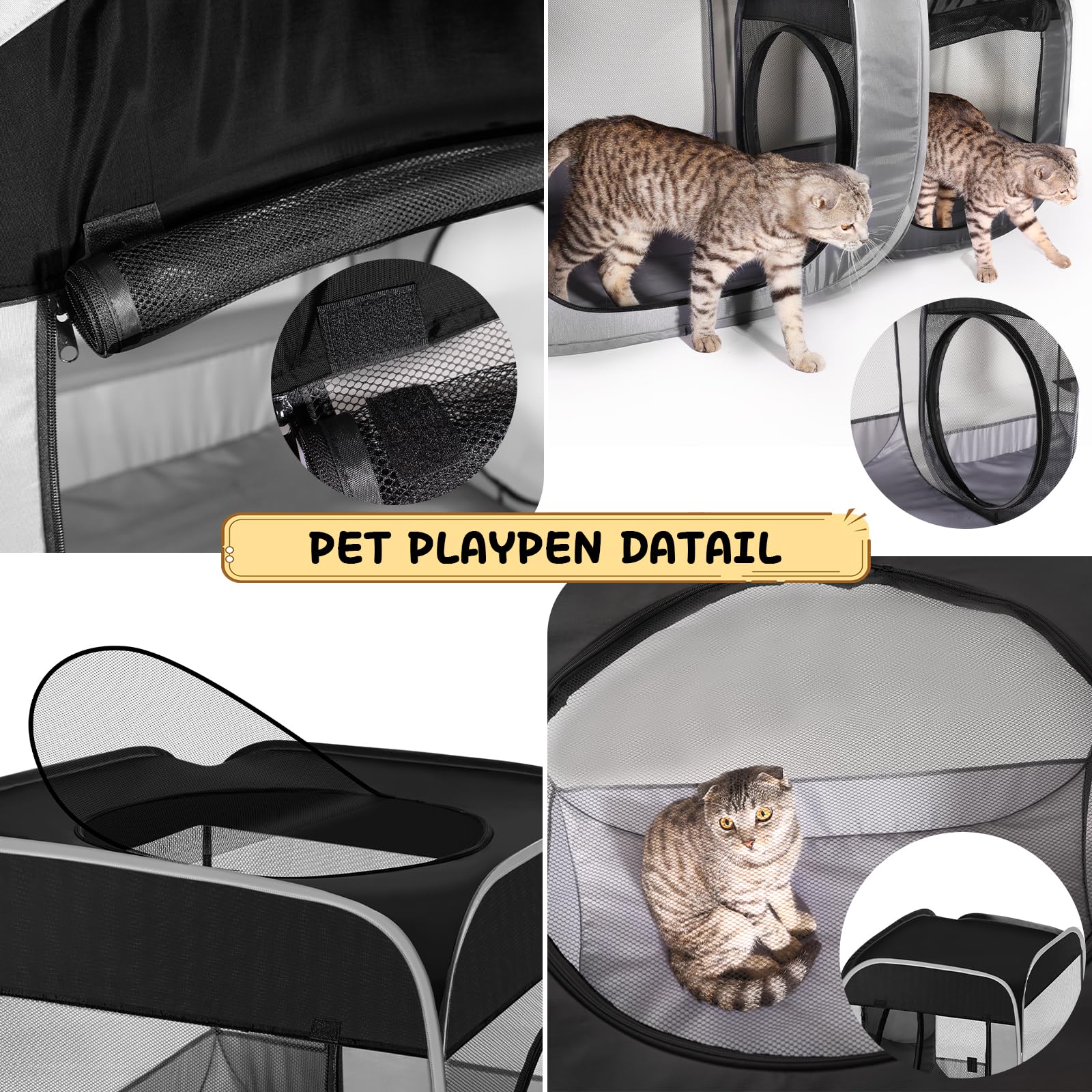 TailTastic breathable material in playpen promoting comfortable airflow