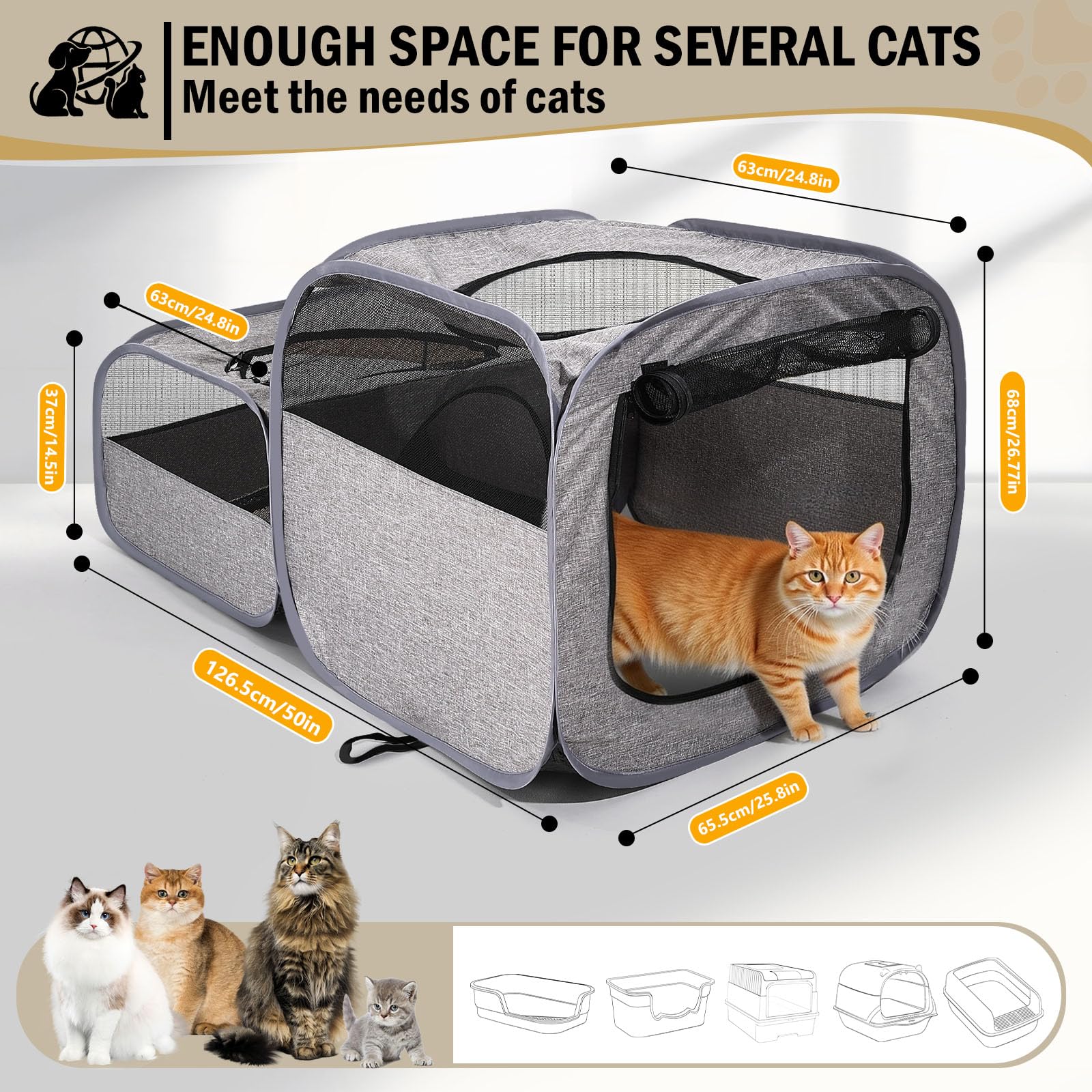 TailTastic outdoor cat playpen dimensions for spacious backyard use