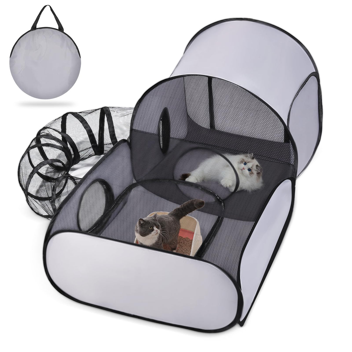 TailTastic Pet Playpen with surround tunnel for safe outdoor exploration.