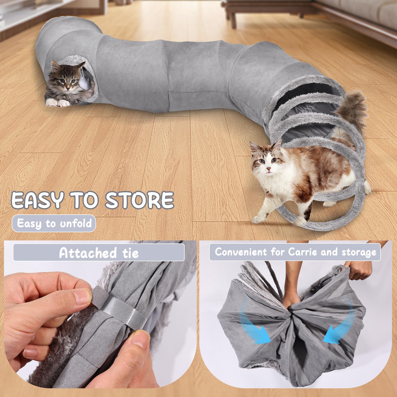 TailTastic collapsible design with surgical buckles for easy storage after play