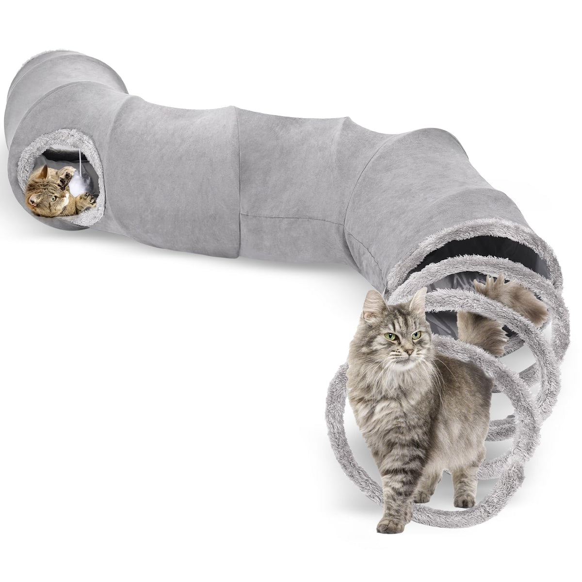 TailTastic S-2-Way Cat Tunnel interior view shows two entrances for versatile exploration