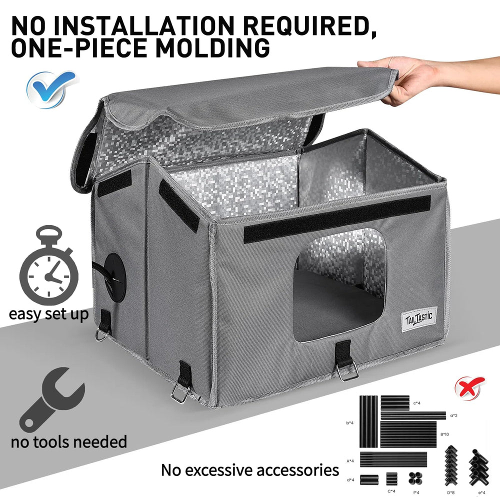 TailTastic insulated interior with thick foam retains heat and blocks wind.