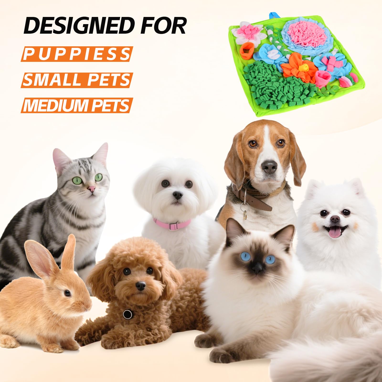 TAIMUTTAL snuffle mat durable fabric withstands daily interactive play