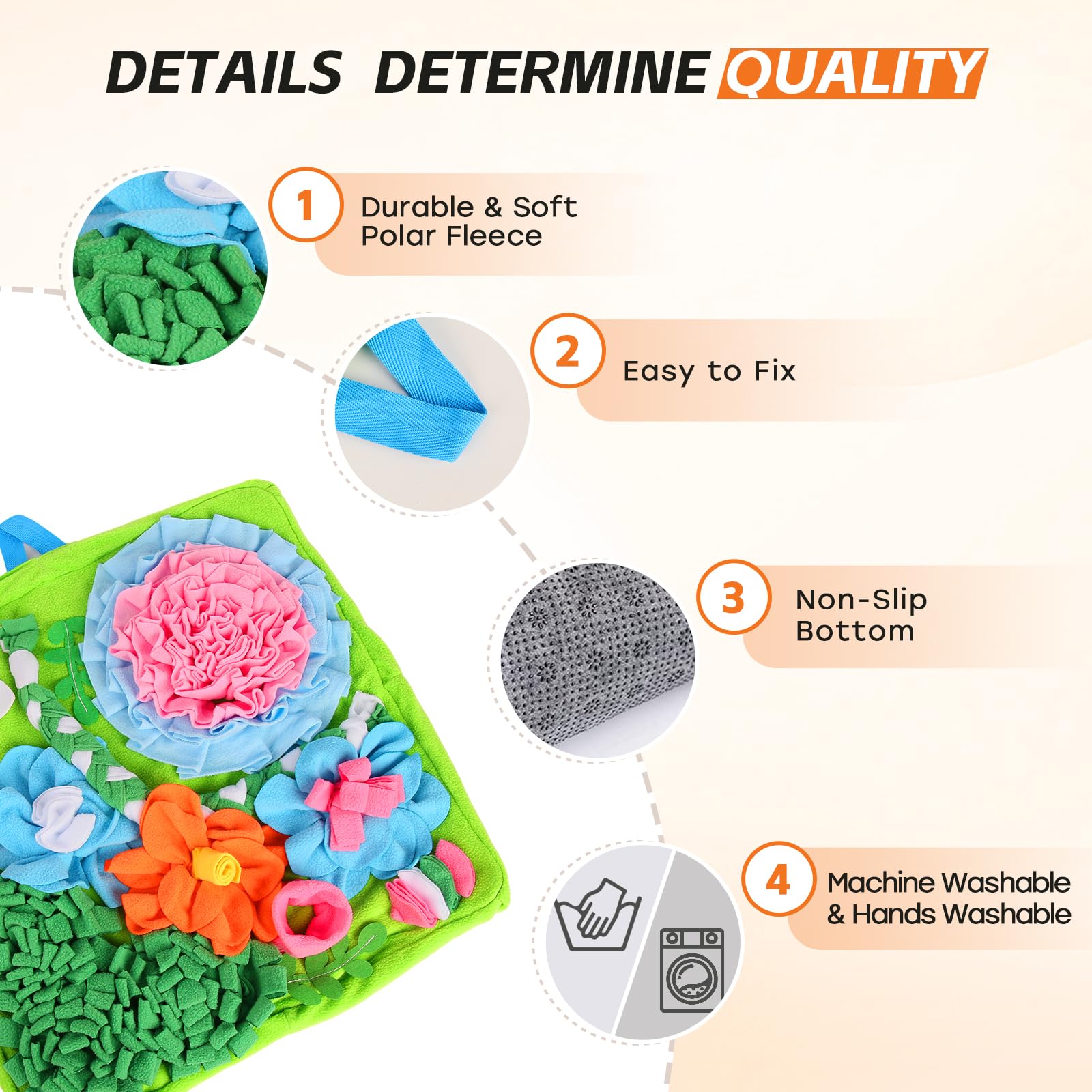 TAIMUTTAL snuffle mat puppy use promotes foraging and mindful eating