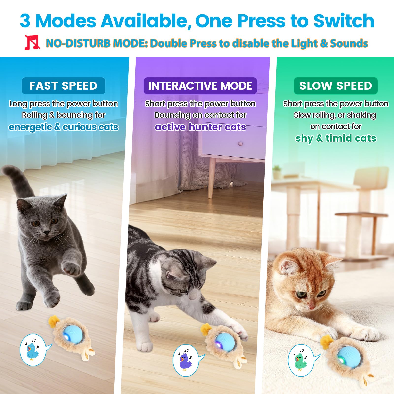 TAIMUTTAL three-tails-interchangeable provides varied chase patterns for engagement.