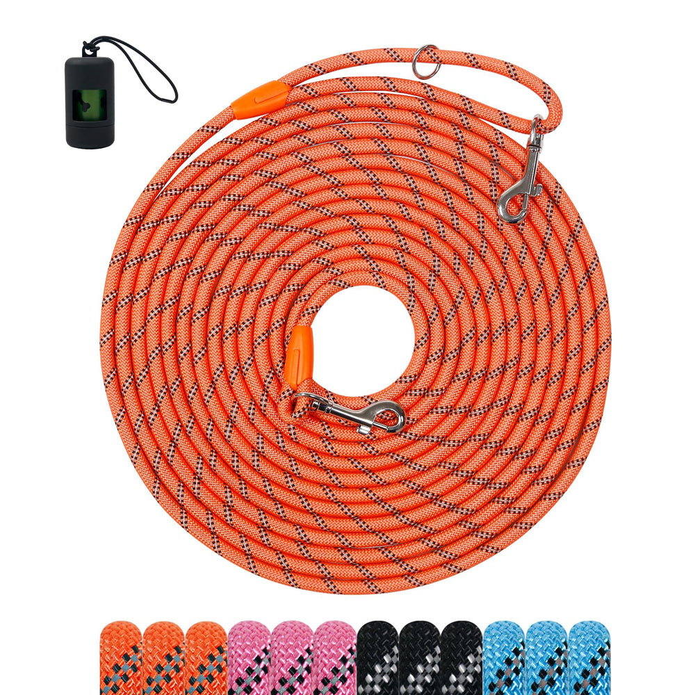 Tairro long dog training leash 6ft orange for secure training sessions