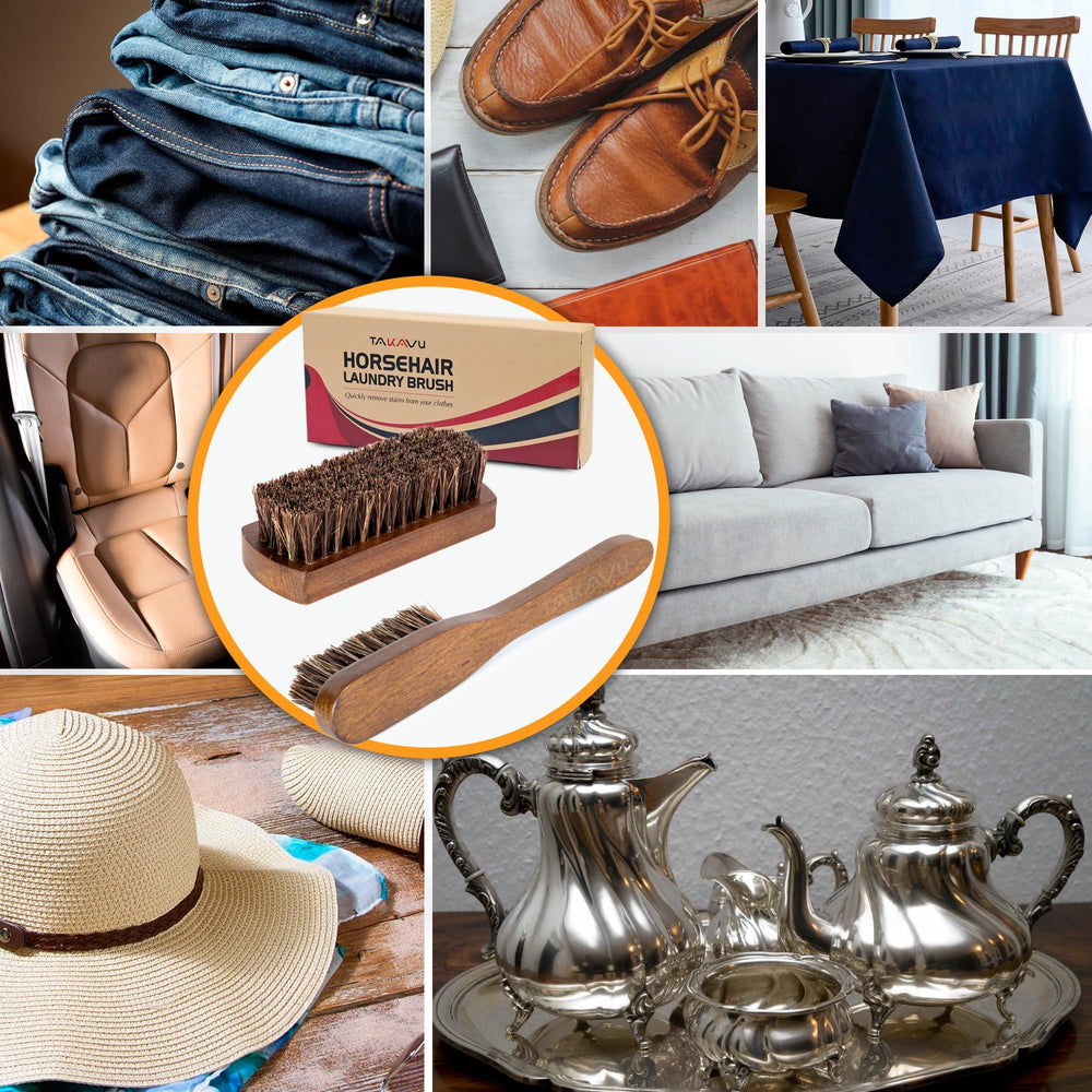 TAKAVU brush-care and drying closeup illustrating easy rinse and air-dry maintenance.