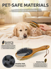 TAKAVU boar-bristle side glides smoothly for short coats.