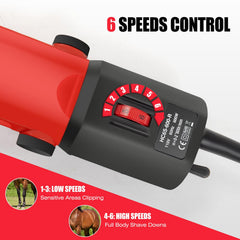 TAKEKIT 6-speed control enables precise trimming on sensitive areas and thick coats.