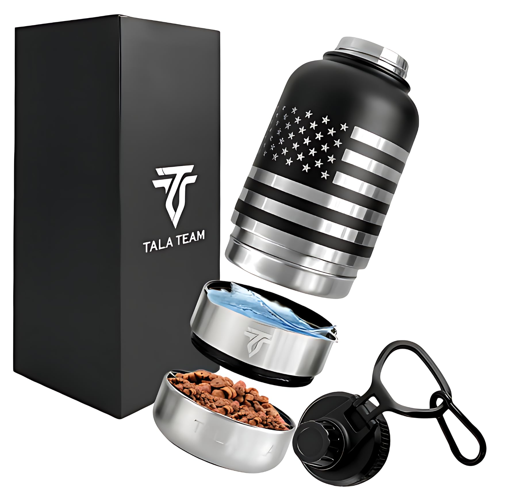 TALA TEAM insulated dog water bottle 32oz for on-the-go hydration on hikes