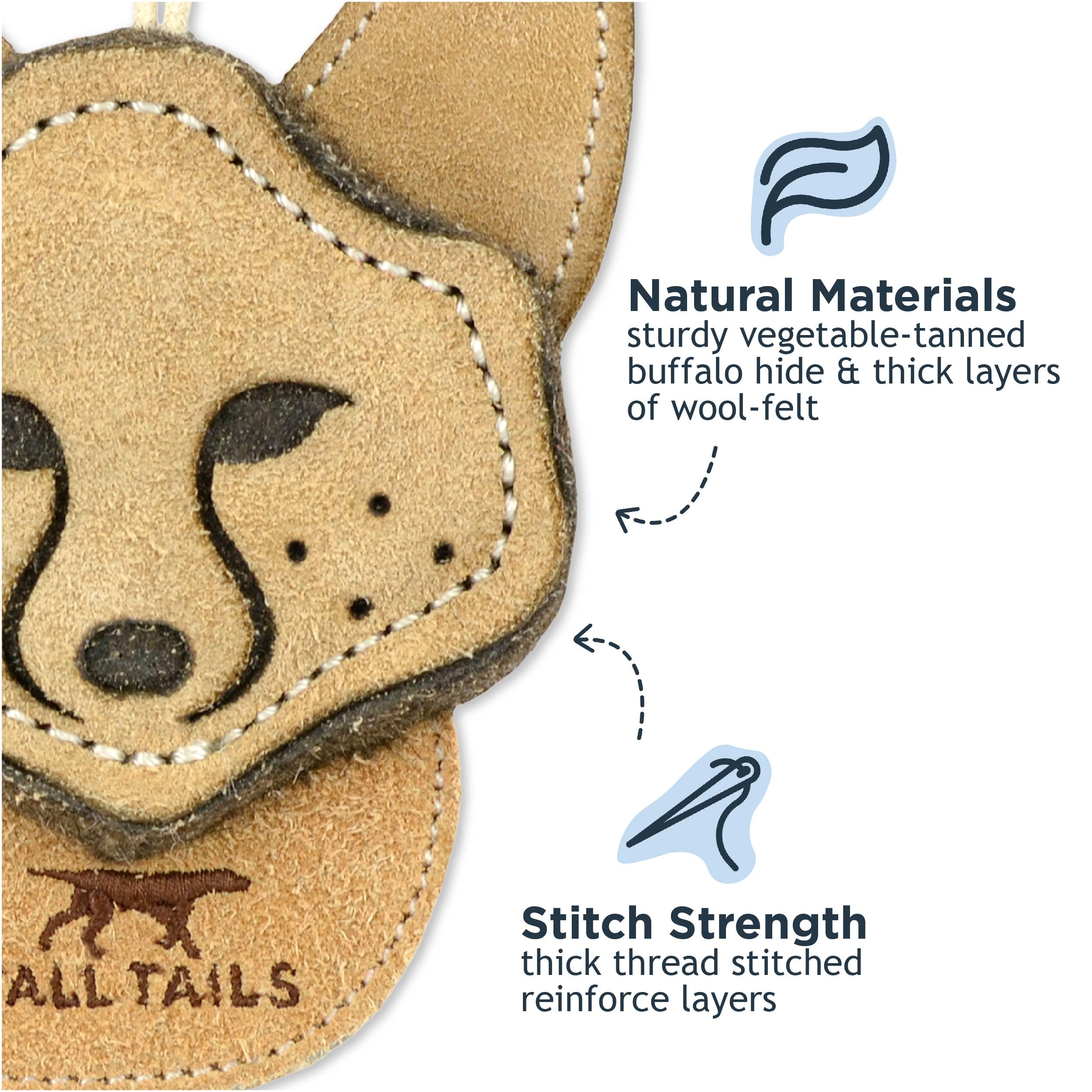 Tall Tails Scrappy Fetch Toy stitching detail highlights reinforced wool-felt layers