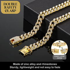 Tallew Gold Dog Chain Collar diamond pave shines, enhancing pet elegance during outings.