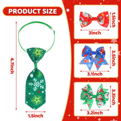 Talltalk Christmas dog necktie set adds smart holiday flair for dogs.