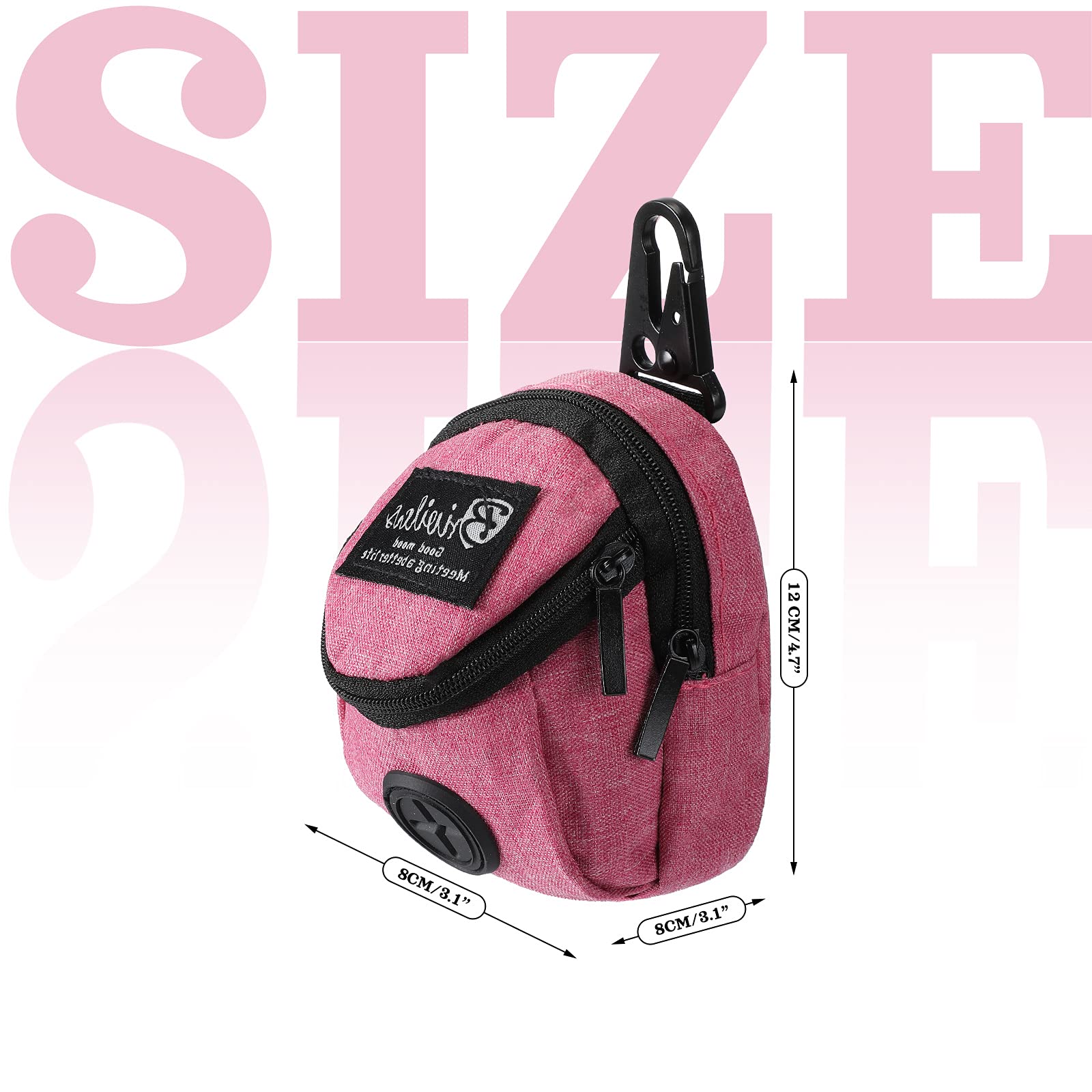 Talltalk dog treat pouch pink highlights snacks during walks.