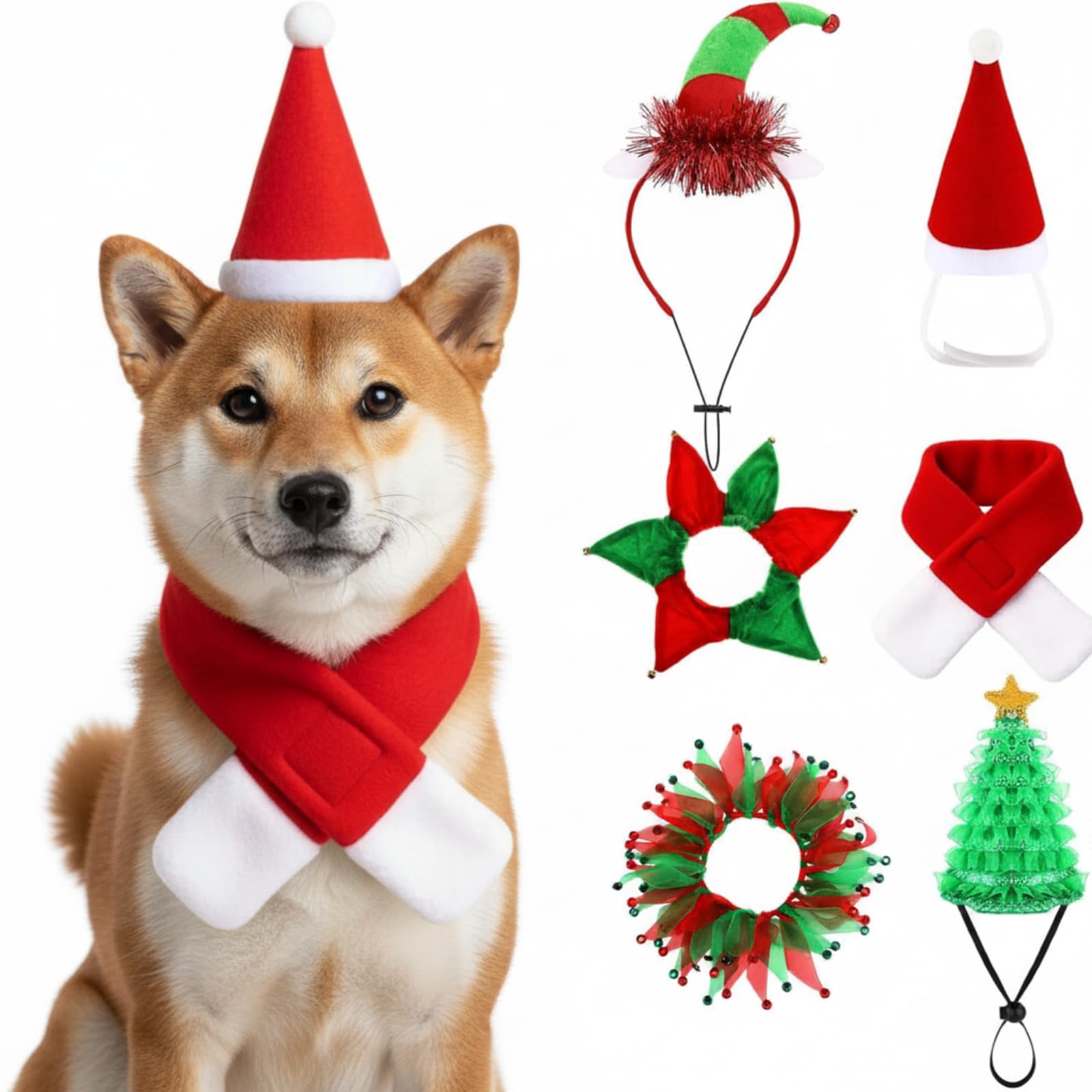 Talltalk pet Christmas Santa cap for festive holiday photos