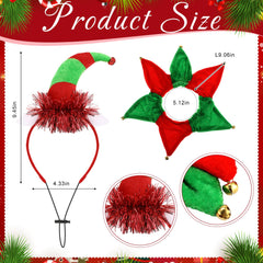 Talltalk Christmas tree cap with tutu collar for playful group photos