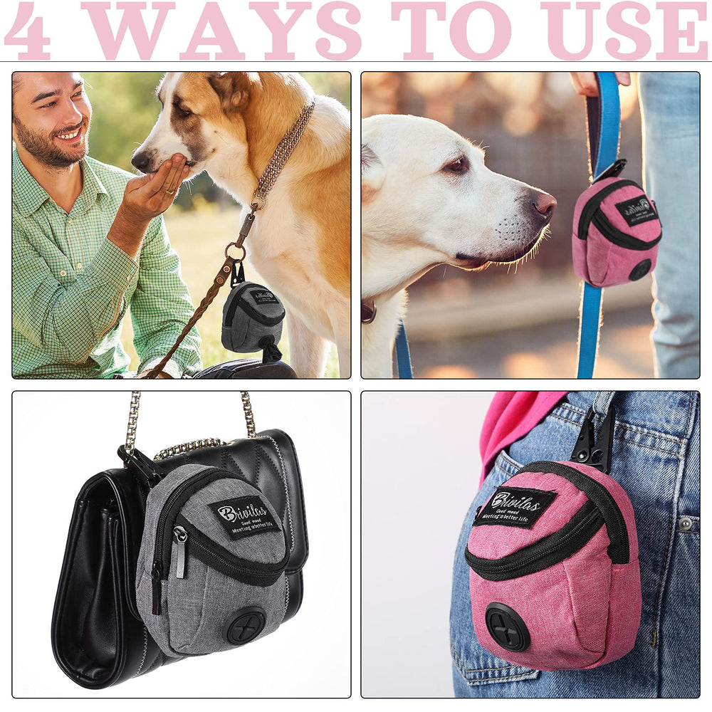 Talltalk two-pouch setup enables separate space for treats and bags.
