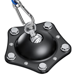 TAMABABY dog tie-out stake 360 swivel in action reduces tangling during outdoor play.