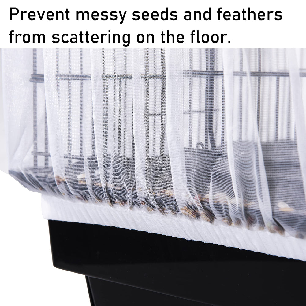 Tamu style parrot cage seed catcher with elastic fit for different cage shapes and sizes