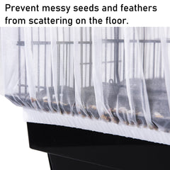 Tamu style parrot cage seed catcher with elastic fit for different cage shapes and sizes