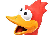 Tamu style rubber chicken toy hand-painted detail highlighting durability and indoor-outdoor use