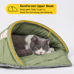 TANGN Cat Sleeping Bag cave entrance invites burrowed hideaway.