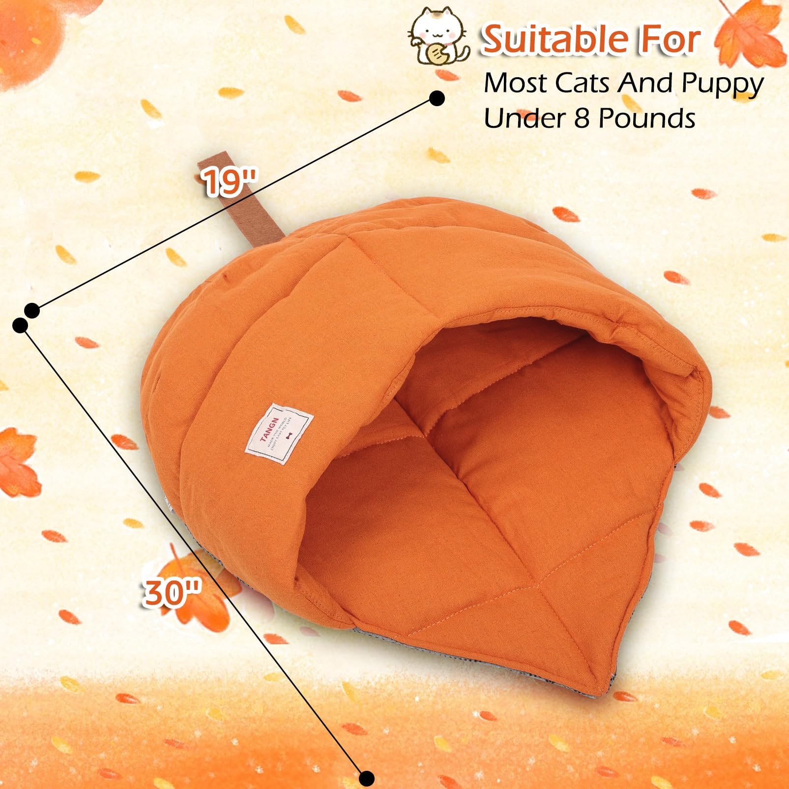 TANGN maple leaf bed is easy to clean and machine washable.