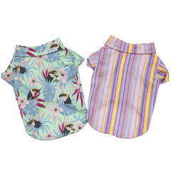 Tangpan Stipes neck detail shows easy pull-on design