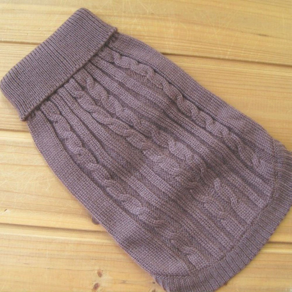 Tangpan Turtleneck brown back view shows cozy stretch for secure fit